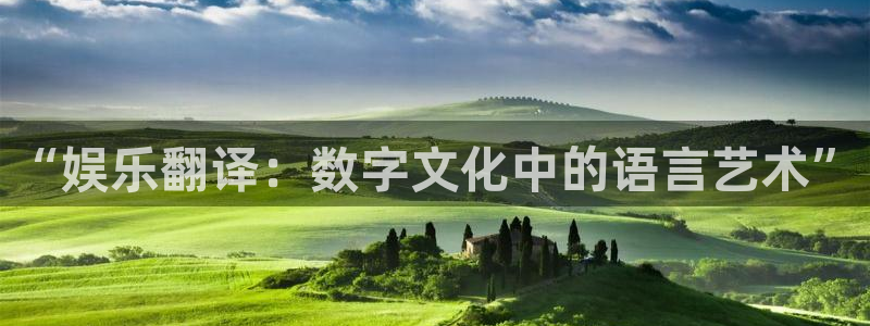 杏悦股份：“娱乐翻译：数字文化中的语言艺术”